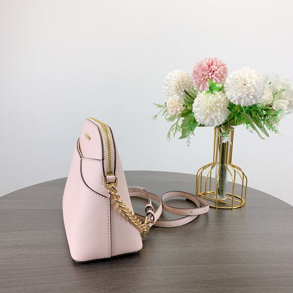 Michael Kors 35F1GTVC6T Jet Set Travel Dome Crossbody Bag Leather Powder Blush - Picture 3 of 8